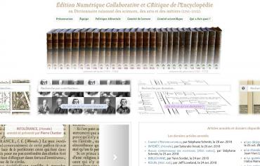 Site - ENCRE (Édition Numérique Collaborative et CRitique de l’Encyclopédie)