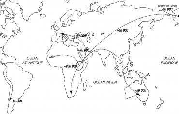 Les migrations des premiers humains