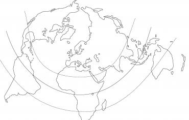 Planisphère projection Bertin