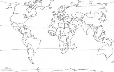 Planisphère projection Winkel (États)