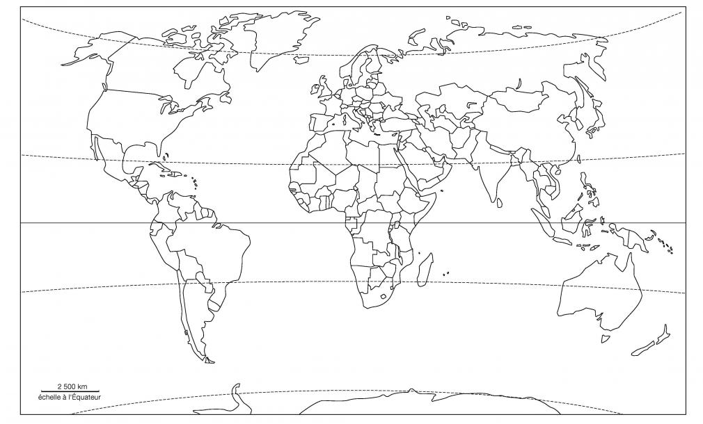 Planisphère projection Winkel (États)