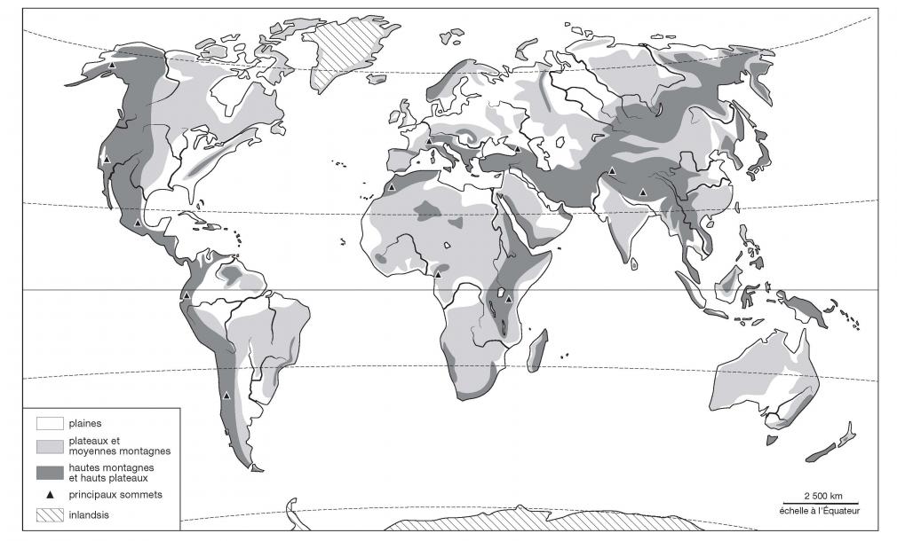 Le relief de la Terre